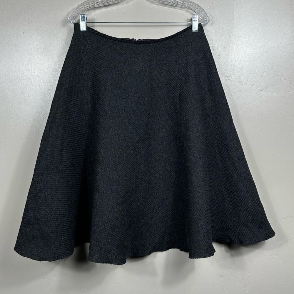 Prada Women’s 100% Wool Midi Skirt Charcoal Grey Size 46 - XL